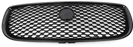 car grill grille Car Front Bumper Mesh Grill Upper Radiator Grille For Jaguar For XJ 2016 2017 2018 With Chrome Red Emblem Mesh Grill Spoiler