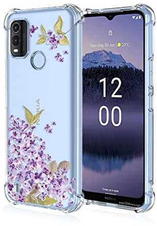 SEAHAI Hülle für Nokia G11 Plus, Bunte Schön Muster Ultra Dünn Transparent Handyhülle Weich Silikon TPU Bumper Stoßfest Case Schutzhülle - Kirschblüten