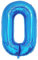 Ponmoo 40 inches Foil Balloons Numbers 0 Blue (101cm), Inflatable Helium or Air, Giant Balloon Number 0-9, 10-29, 30-100, Grand Balloons for Anniversary Wedding Birthday Party Decoration