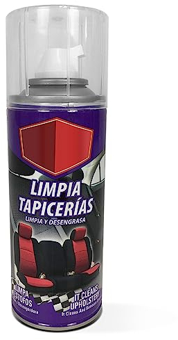 TIENDA EURASIA - Limpia Tapicerías de Coche, Limpia y Desengrasa, Espuma, 200ml. 6x17cm, Tapiceria de Coche, Espuma, Limpieza de Coche