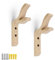 HERKINDNESS Gancio di Legno, 2 Pezzi Attaccapanni da Parete, Ganci Appendiabiti, Appendiabiti in Legno, Design Antler, Sano ed Ecologico, Adatto per Cucina e Camera da Letto