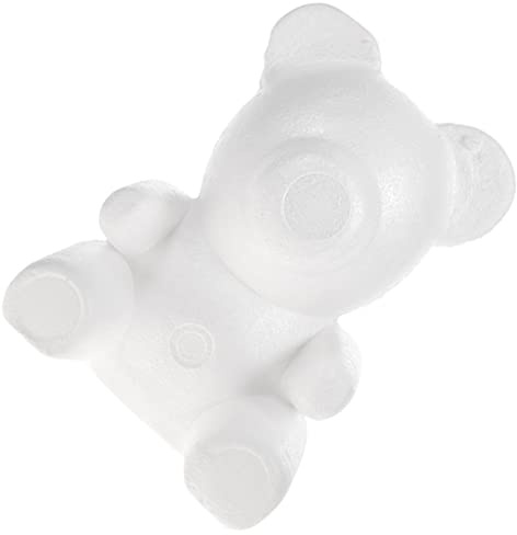 ORFOFE Foam Bear Shaped Sculpture Decorating Kit for Christmas Ornaments Foam Craft for Weddings Valentine Day Festive Occasions for Creative Designs