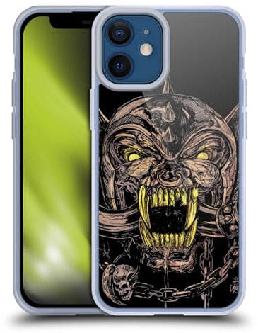 Head Case Designs Offizielle Motorhead Snaggle Zahn Grafiken Softgelhülle Kompatibel Mit Apple iPhone 12 Mini Und Kompatibel Mit Magsafe Zubehör