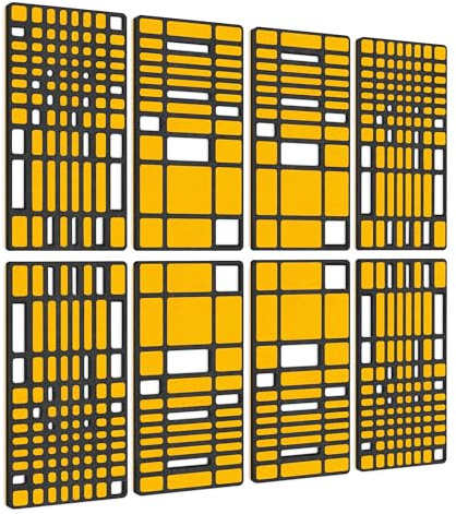 platino24 „MANHATTAN“ 8er-Set Akustik-Objekt/Wandpaneele für optimale Raumakustik/INNOVATIVES DESIGN / 200 x 200cm