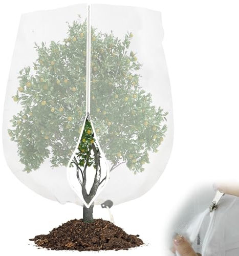 Großer Obstbaum-Netzbeutel, wiederverwendbares pflanzenschutznetz, vogelschutznetz mit Obstschutzbeuteln mit Kordelzug, gemüsenetz insektenschutznetz(10 x 10Fuß), Large Fruit Tree Netting Bags