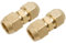 Lot de 2 raccords doubles de 15,88 mm pour tuyaux en cuivre, en laiton et cuivre, pour sanitaires, chauffage central, alimentation en eau chaude et froide et accessoires de climatisation
