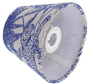 Veemoon Tischlampenschirm Aus Robustem Stoff Mit E27/e14 Fassung Kleiner Lampenschirm Lampenabdeckung Für Wohnzimmer Und Hotel Langlebig Und Praktisch 17cm Blau