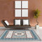 RUGMRZ Modern Teppich Teppich Vorraum Blauer Teppich Fuzzy Blumendekoration Wohnzimmer Teppich rutschfest Teppich Bodenbelag Vorzimmer 60X90CM