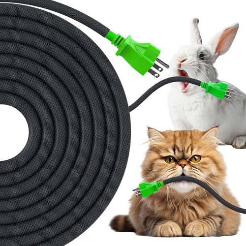 REFLYING Guaina per Cavi Autoavvolgente, 8mm, 7,6 Metri, Nero, Protegge i fili dal masticare degli animali domestici