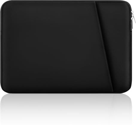 JOOEER 13 Pollici Custodia Laptop Sleeve per 13 Pollici MacBook Air/Pro 14 Pollici MacBook M1 M2 M3 M4 Computer Notebook, Custodia Protettiva Leggera Laptop con Tasca, Nero