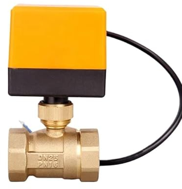 SQING DN15/DN20/DN25 Elektrischer motorisierter Messingkugelhahn DN20 AC 220 V 2-Wege-3-Draht-Kugelhahn mit Stellantrieb Neues Drop Ship Dls Homeful(2W-DN20)