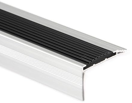 Treppenkantenprofil Aluminium schwarz LxBxH=1500x45x25mm - L=1,5 meter - Treppen Kantenschutz - Treppenprofil