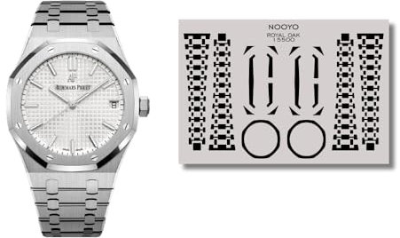 NOOYO Schutzfolie für AP Royal Oak 15500/15510 Schutz für Gehäuse, Schließe und Armband