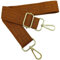 Verstellbarer Schultergurt für Taschen Braun, Taschengurte zum Wechseln, Taschengurt Breit mit Karabiner Gold, 80-130 cm Tragegurt Tasche für Damen Schulterriemen, Handtasche, 3.8cm, 1302