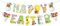 DazzJoy Happy Easter Girlande Banner, Ostern Deko Girlande, Frohe Ostern Hängende Wirbel Deko mit Hasen, Huhn, Ostereier, Oster Deko Banner, Ostergirlande Osterdeko für Frühlingdeko, Easter Decoration