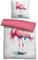 biberna Bettwäsche Linon 0044329 Flamingo 1x 135x200 cm + 1x 80x80 cm, Koralle