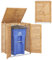 GOPLUS Mülltonnenbox 120L, Mülltonnenverkleidung aus Tannenholz, Aufbewahrungsbox mit Klappdeckel & Metallkette, Mülltonnecontainer für Mülltonnenbox, Geräte