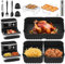 Airfryer Zubehör für Ninja Foodi Flexdrawer AF500EU, BPA Frei 16Stück Ninja Heißluftfritteuse Zubehör Set mit 1×10.4L und 2x5.2L Air Fryer Liner Mould und Grill