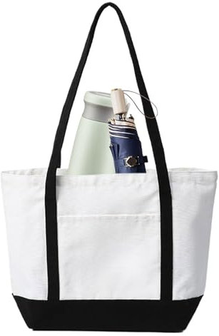Bolsas de lona – Bolsa impermeable para viajes | Bolsa de lona duradera con cremallera, bolsa de hombro multiusos y multicapa para compras, gimnasio, playa, viajes diarios, deportes, piscina