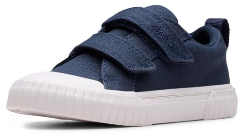 Clarks Foxing Vibe T Kids Canvas Shoes 5 Navy