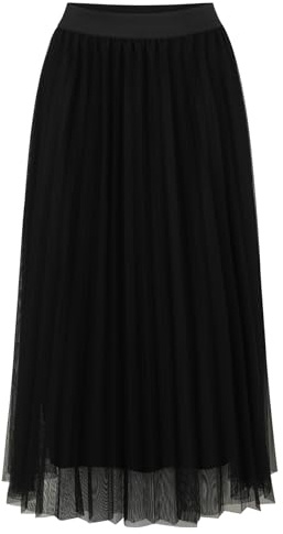 Betty & Co Damen Midirock mit Plissee 36, Schwarz