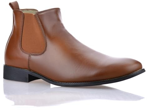 Mens Smart Formal Chelsea Dealer Memory Foam Casual Work Ankle Boots Shoes