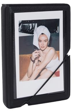 Mini Photo Album with 28 Pocket for Fujifilm Instax Mini 12 11 99 90 40 9 8 7 EVO LiPlay 2x3 Inch Pictures Films,Kpop Photocard Holder Albums for 54x86mm Pictures (Black)