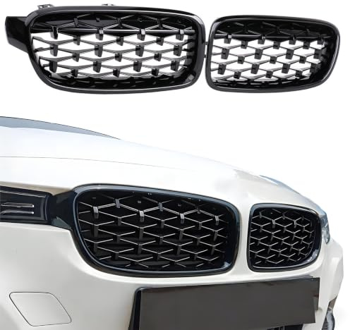 Nieren Grill Kühlergrill Diamand Stil für BMW 3er F30 F31 11-18 Glanz schwarz