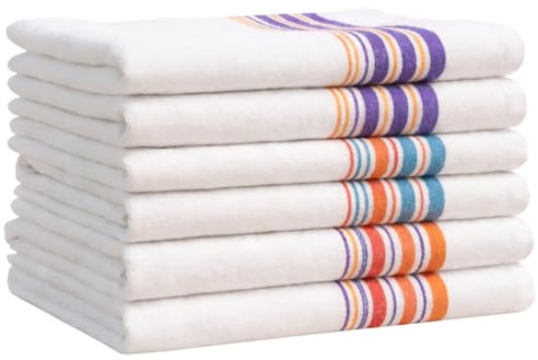 Intimitaly EasyHome Canovacci da Cucina in 100% Cotone, Confezione da 6, 50x70cm, Super Assorbenti, Multiuso, Lavabili in Lavatrice fino a 90 Gradi