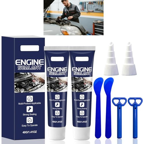 BZURTER Silicone Alte Temperature Nero, Adesivo Sigillante Auto e Nautica, Pasta Guarnizione Motore, Resistenza alle Alte Temperature, per Sigillare Vetri di Automobili, Motore, Macchina, Tubo