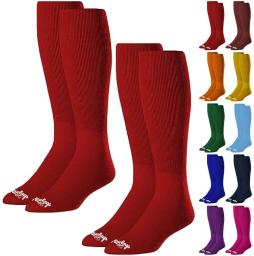 Rawlings Sportsocken, Baseball/Softball, 2 Paar, mehrere Größen/Farben