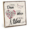 TypeStoff Holzschild mit Spruch – EWIG DEIN – EWIG MEIN – EWIG UNS – Grafik-Bild bunt, Schild, Wandschild, Türschild, Holztafel, Holzbild als Geschenk und Dekoration - HS-00301
