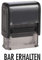 Die Stempel GmbH - Lagerstempel / Selbstfärber - BAR ERHALTEN - Gummi, Rechteckig, Gummistempel, Stempel, 37 mm, Schwarz