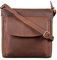 STILORD 'Melina' Vintage Damen Ledertasche Kleine Umhängetasche für Frauen Elegante Schultertasche Handtasche zum Ausgehen Freizeit Abendtasche Leder, Farbe:havanna - braun