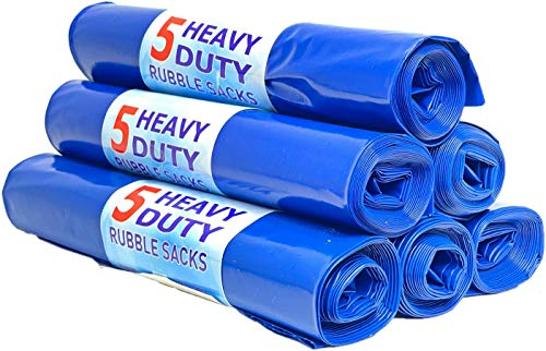 Requisite Needs Extra Strong Heavy Duty Blue Rubble Sacks High Strength 100μm 19 X 26 (Pack of 30)