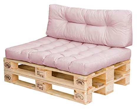 Royal Schneider Palettenkissen Set Palettensofa Palettenpolster Sitzkissen Rückenkissen 120x80cm, 2er Set, 500-54 Surfini Pastel