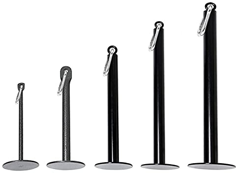 GeKLok Weight Plate Loading Pin with Carabiner, Steel Weight Lifting Holder Stand for Fitness Pulley Cable Machine System Lat Pull Down Attachments, Home Workout Gym Equipment(28cm,size:C)