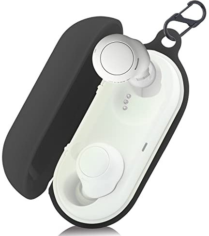 LEFXMOPHY WF C500 Schutzhülle für Sony WF-C500 kabellose In-Ear-Kopfhörer, Silikon, Schwarz