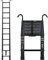 Scala Telescopica Alluminio, Pieghevole 10.5FT/3.2M con 2 Ganci Rimovibili, Estensione per Carichi Pesanti 330 libbre, Multiuso per Lavori Domestici o All'aperto, Nera
