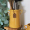 Blue Yellow Teal Utensils Holder Plant Pots Planters Home Decor Gifts Vases Flowers Display Holders (Large Yellow Vase)