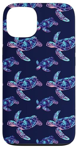 iPhone 13 Turtle Sea Turtle Pattern Diving Diver Blue Case