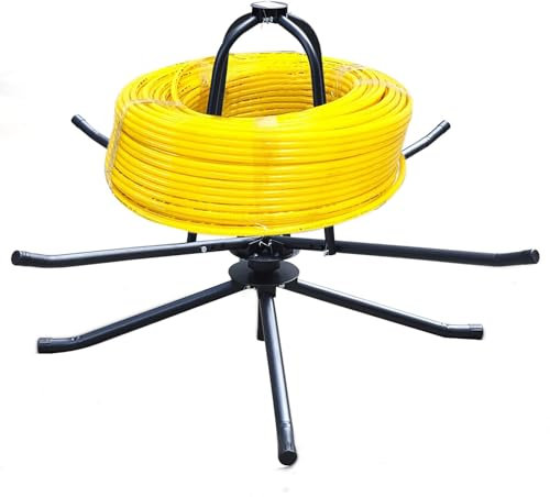 Underfloor Heating Pipe Decoiler, Pipe Reel Dispenser, for Pipes Coils Cables Wires, Easy Fitting Bearing Capacity 300KG