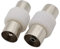 LoRier Connettore Jack for Antenna TV Bianca da Maschio a Maschio/da Femmina a Femmina for antenne TV Cavo coassiale RF Prolunghe for Prese Adattatore (Color : TV Female to Female, Size : 10Pcs)
