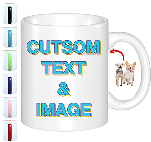 FEICANSEN Custom Mug Personalized Mug Customizable Gift Cup Customized Photo and Text or Logo Funny Picture Coffee Cup (White)
