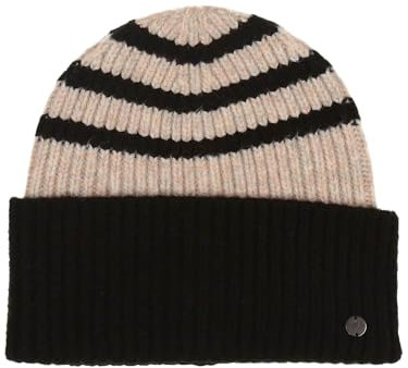 FRAAS Damen Mütze gestreift - Strickmütze mit Rippenmuster - warme Beanie für kalte Tage