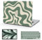 B BELK Compatible with MacBook Air 13 inch Case 2025 2024 2023 2022 M4 M3 M2 A3240 A3113 A2681, Plastic Laptop Hard Shell Case for MacBook Air 13.6 inch +Keyboard Cover +Screen Protector, Green Wave