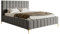 Selsey Bett Polsterbett Doppelbett 180 x 200 cm Mit Bettkasten Metallrahmen Goldene Beine Gasdruckfeder Schlafbett Chenille Grau Szejlo