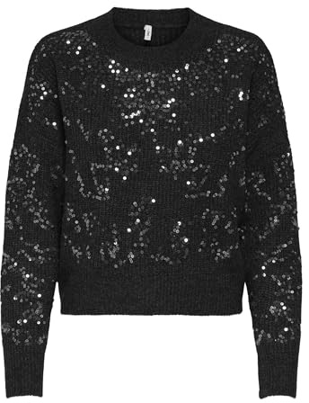 ONLY Damen Onlalta Ls Sequin O-Neck KNT Onlalta Ls Sequin O-Neck KNT (1er Pack)
