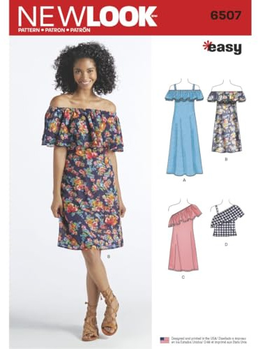 NEW Look UN6507A Misses' Dresses and Top A (XS-S-M-L-XL)