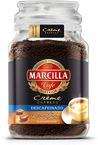Café Marcilla soluble Crème Express Descafeinado, 200 gr. - [Pack de 6]